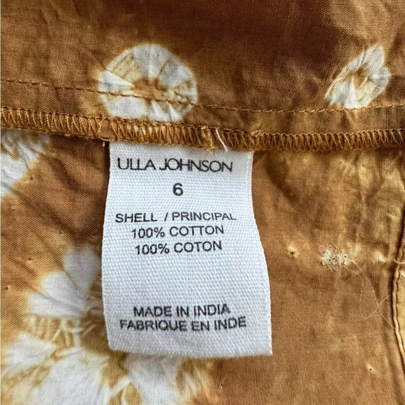 NWT Ulla Johnson Finn Top ochre Shibori size 6 - Picture 8 of 10
